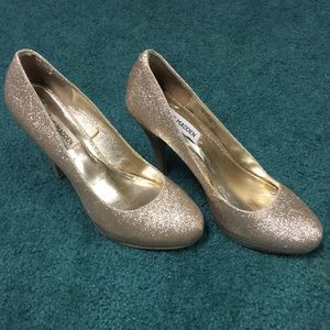 Steve Madden Gold Sparkle Heels